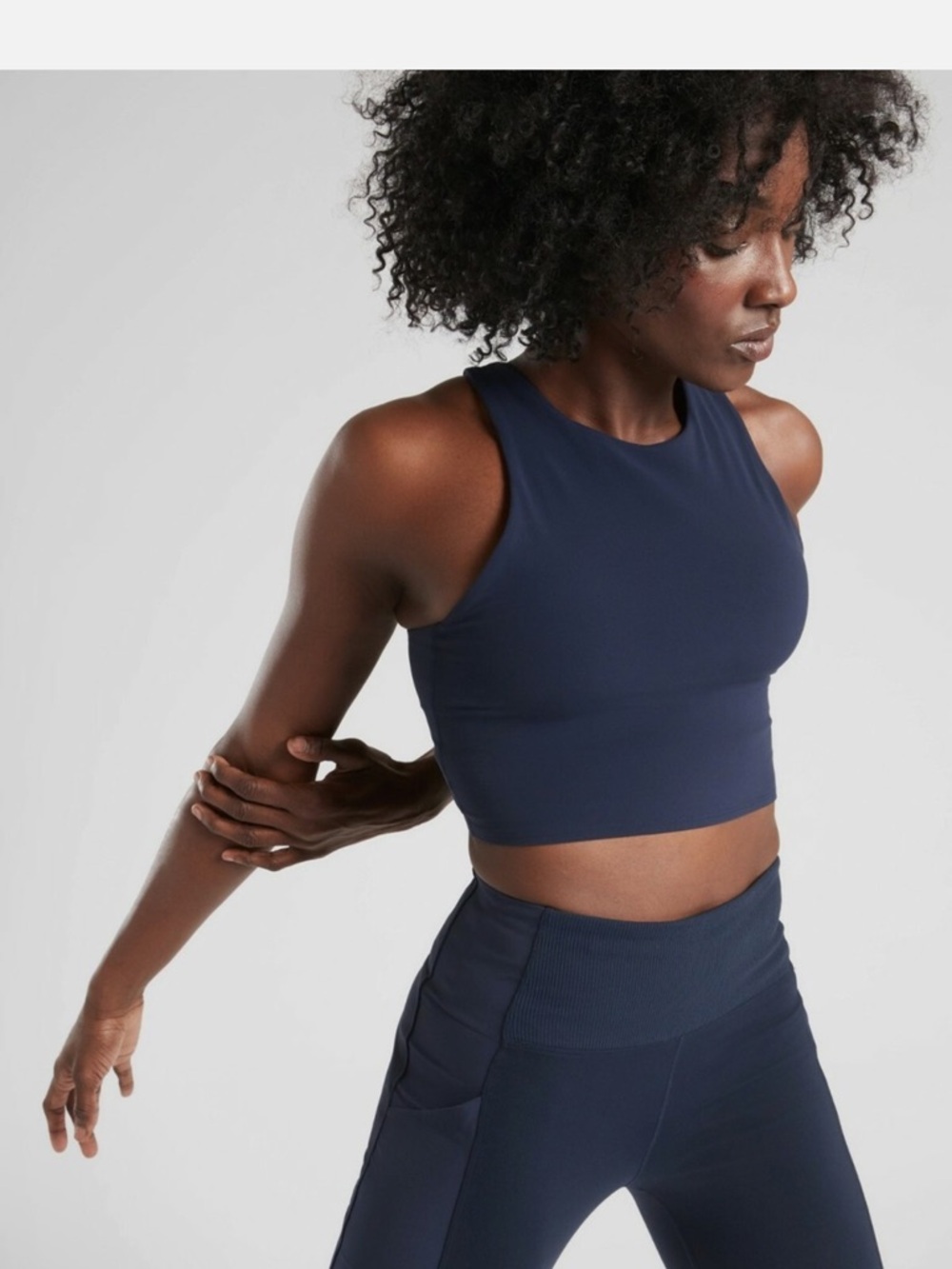Navy Conscious Crop Bra Top - Women Workout